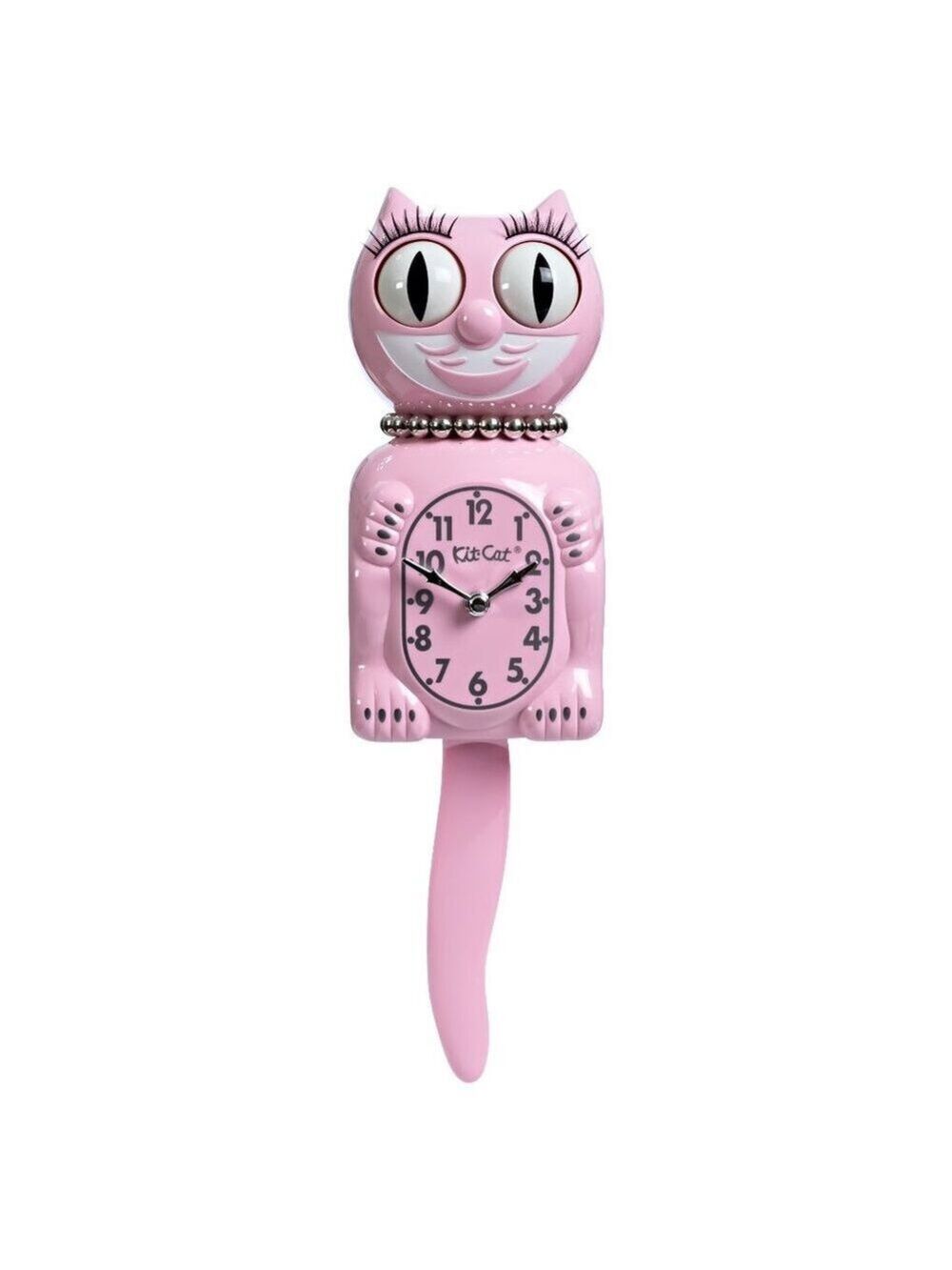 Retro Pink Lady Kitchen Edition Kit-Cat Klock